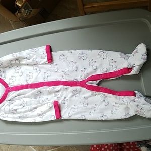 large 6-9 month girl footie pajamas